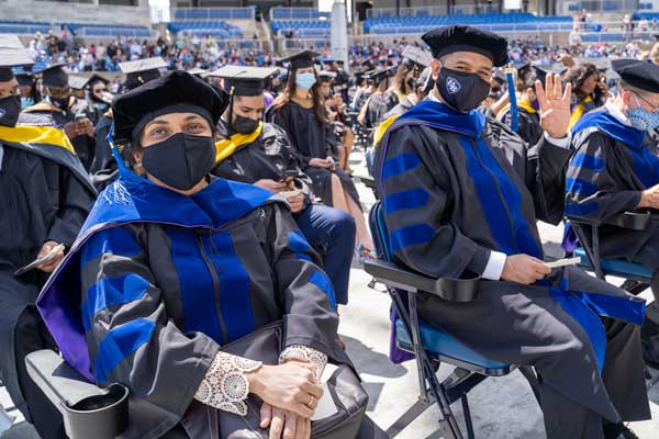 Graduate candidates at UB Commencement 2021