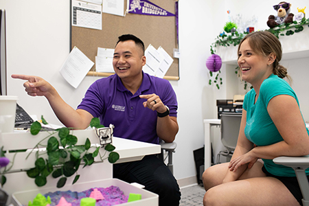 Prospective student being helped with finances