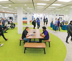 people inside The Heckman Center