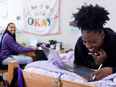 UB students in their dorm
