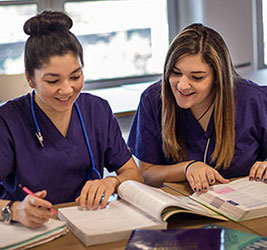 Undergraduate students in the University of Bridgeport School of Nursing