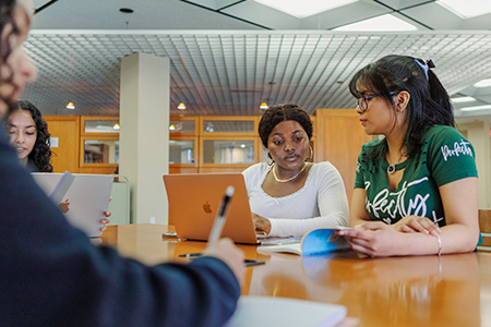 UB students studying together