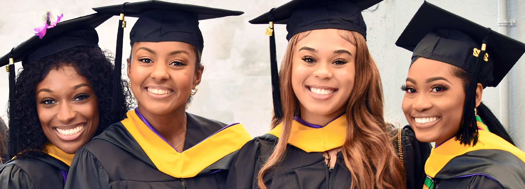 Happy graduates at Commencement