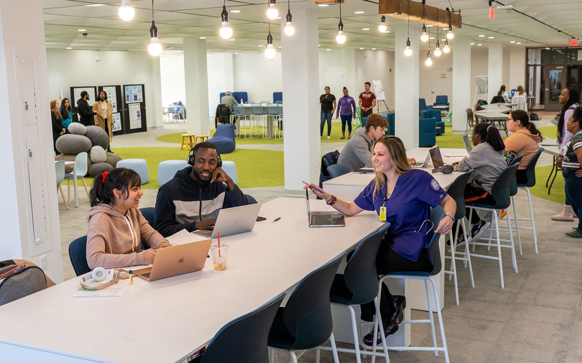 UB students in the Heckman Center