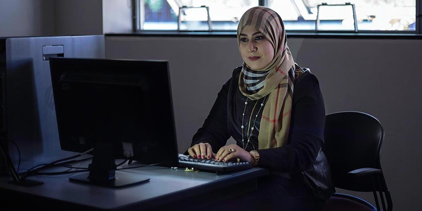 A student at UB, one of the best Computer Science MS online programs in CT