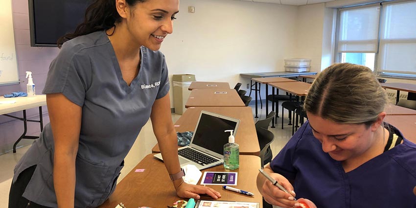 A student at UB, one of the best dental hygiene MS programs in CT