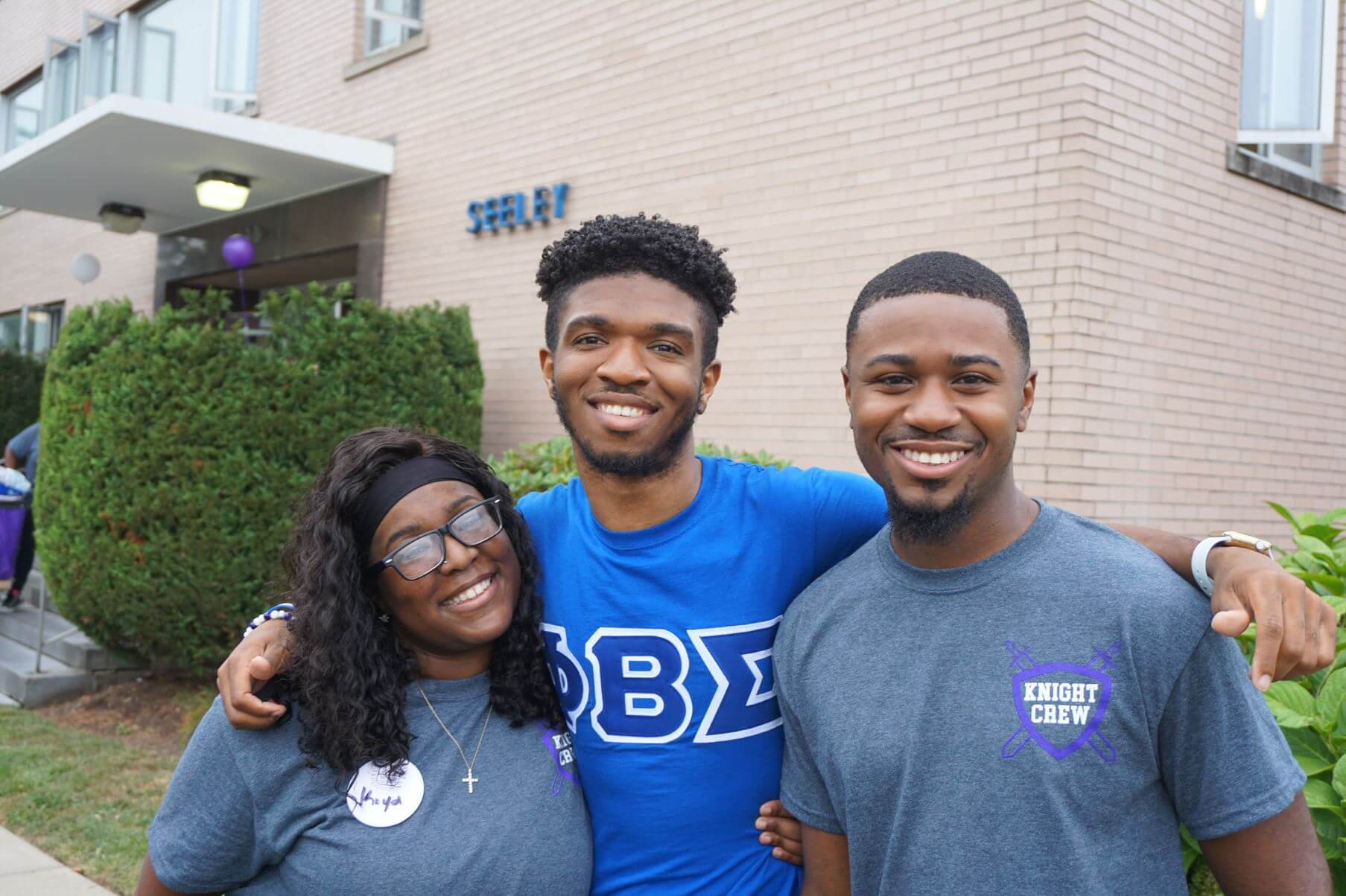 UB students outside Seeley Hall