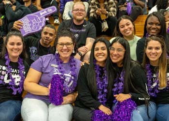 UB students at pep rally