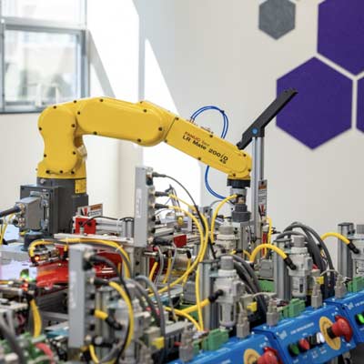 robotic arm in new STEM lab