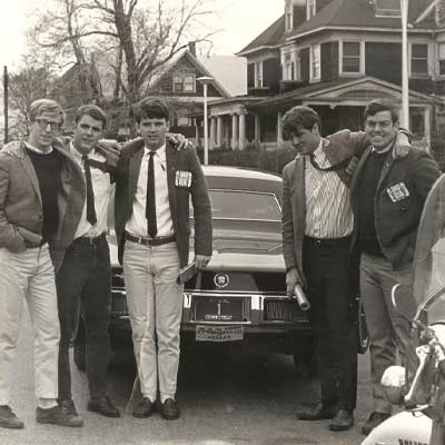 Alumni Fred Burgerhoff and friends in 1973