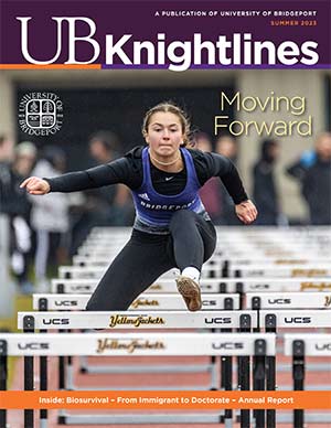 Knightlines summer 2023 cover featuring track and field