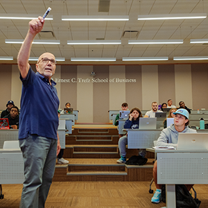 Students in lecture hall being taught