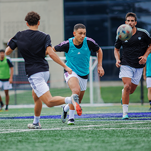 UB soccer team playing