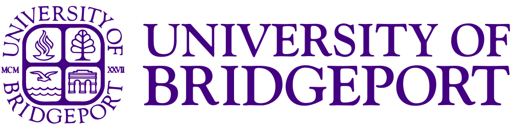 Purple University of Bridgeport horizontal logo